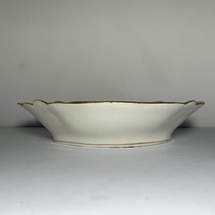 GDA Antique France Porcelain Limoges Hand Painted Tulips Green Gold Art Nouveau
