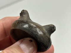 AMAZING AUTHENTIC MINIATURE PRE-COLUMBIAN EFFIGY POTTERY TRIPOD BOWL POT, MEXICO