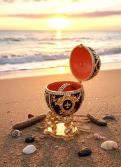 Faberge eggs Imperial Royal Handmade Fabergé egg Trinket 24k Gold 300 Swarovki