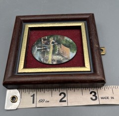 Set Of 6 Pat Collins London Vitreous Enamel On Copper Framed Miniature Pictures