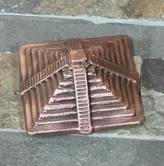 10 oz Pure .999 Copper Pyramid | Hand poured Fine .999 copper bullion