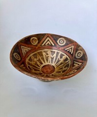 Clay Plate Pre-Columbian Crafts Quillacinga Culture