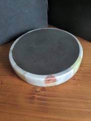 Catch All Stone Checkerboard 5″ Round Small Splicing Mosaic Tray Edc