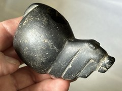 AMAZING PRE-COLUMBIAN IMPERIAL CANOPA CONOPA LLAMA EFFIGY CONTAINER FROM PERU