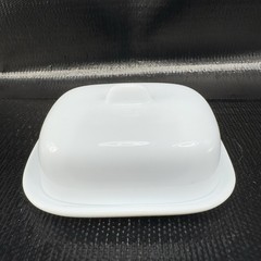 White Stoneware Ceramic Caviar Dish Container Butter Dish 4inch Restaurant Ware