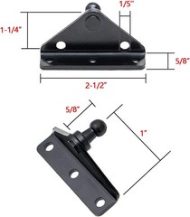 10MM Ball Stud Mounting Bracket Angled L-Shaped Gas-Strut Mounts for Lift Suppor