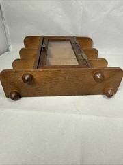 Vintage Miniture Wood Footed Curio Cabinet, with 3 Shelves 8.5″x7″x2″