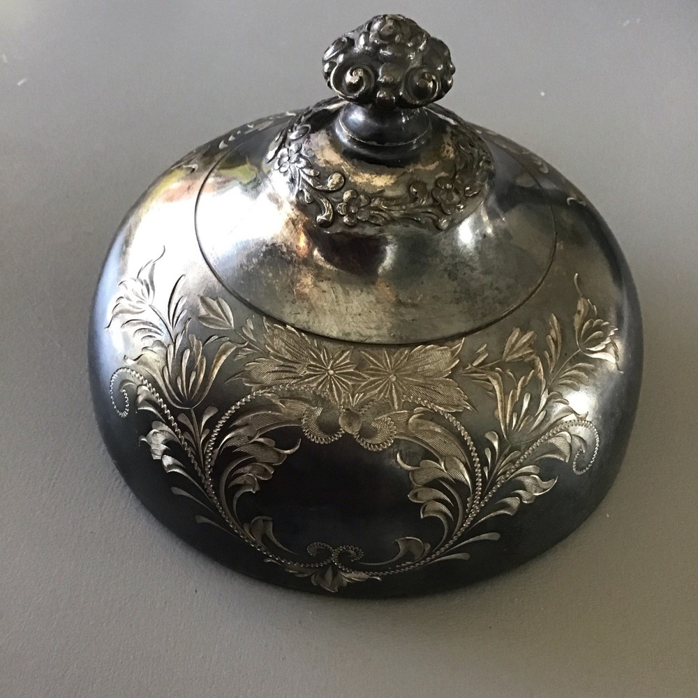 Dome Cover Flower Design Unknown Vintage Antique