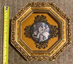 Pair of Decorative Ornate Neoclassical Greek Roman Style Wall Hangings Framed