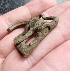 Rare Medieval Locking Buckle Metal Detecting Find Antique