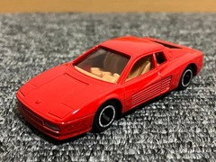 Tomica Ferrari Testarossa Japan No.91 Clear Case Age-Related Wear