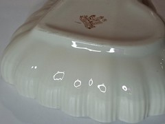 Belleek Heart Dish with Claddagh Image in Center 1980-1993