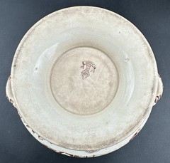 Antique 1878 Aesthetic Transferware Footed Bowl Ridgway Sparks & Ridgway Yeddo
