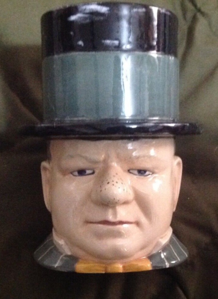 Old 1974 W.C.Fields Celebrity Character Toby Mug Ceramic Stein~Good Luck Vic ’74