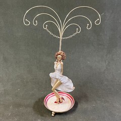 Marilyn Monroe Jewelry Display Stand White Dress Blowing Seven Year Itch 13″Tall