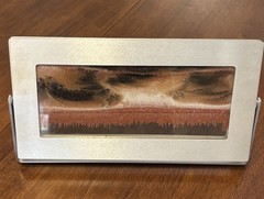 Exotic Sands Moving Sand Art By William Tabar Silver Metal Frame Made In USA
