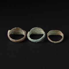 Near Eastern Ancient Bronze Rings (3 pcs) – Size 9–10