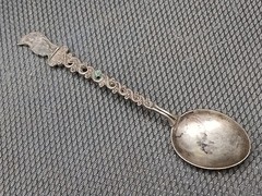 UNTESTED Souvenir Spoon Greece Athens Greek Athena Athina 800 825 Silver AS IS