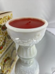 Vintage Avon Potpourri Holiday Fragrance Candle New Old Stock Milk Glass Rare