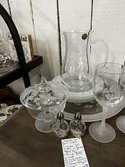 Crystal Etched Avon Hummingbird 1980 Collection Lot Of 45 Pieces Made in France