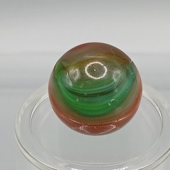 .57″ Peltier, Master, Vitro, Akro- Wispy Translucent Base Rainbo Sunburst- #Q146