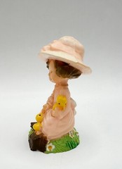 Hallmark Merry Miniatures Easter Spring Girl With Baby Chicks 1975