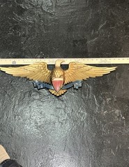 Sexton 27” Patriotic American Eagle Shield Wall Plaque Gold Aluminum Vintage