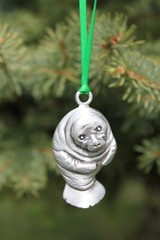 Lead Free Pewter Manatee Ornament Sea Cow Holiday Gift Hand Made Fish Decor NEW