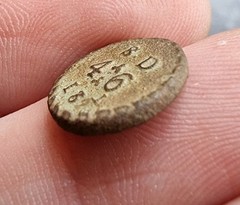 Georgian Coin Weight 4s 6d Metal Detecting Find Antique 18th Century 1.45g
