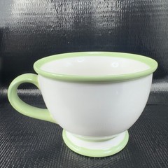 Starbucks Nurturing White Green Floral 10oz Coffee Cup Mug Set 2 Mugs Cups VTG