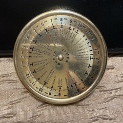 Vintage Brass World Time Zone Calculator – 1990’ Decor