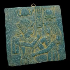 Royal Ramesses & Isis Sacred Relief – Rare Antique Temple Plaque