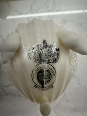Belleek Irish Porcelain 12 Point Trinket Dish 3rd Black Mark & Seashell Cup