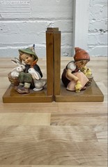 Hummel Goebel Bookends Vintage Western Germany Barnyard Hero Chick Girl Set of 2