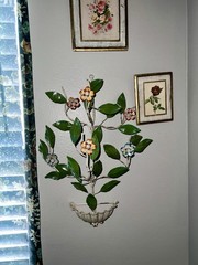 Vintage Ugaco Metal Floral Wall Decorations