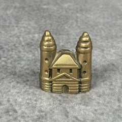 Vintage Set Of 6 Miniature Brass ‘Old Mill’ Buildings Figurines Houses