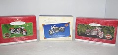 Hallmark Keepsake Christmas Ornament Harley Davidson Motorcycle 1999-2002 Lot