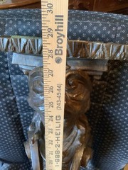 RARE Retro Burwood Products Brown Molded Plastic Caryatid Corbel Woman Bust