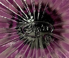 Fenton Amethyst Footed Compote Candy Dish Empress Pattern 1980s Marked