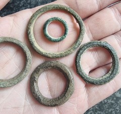 Celtic Ring Proto Money Ancient Currency Bronze Antique Metal Detecting Find (3)