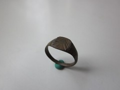 very rare ancient Viking engraved bronze ring. IX – X AD.