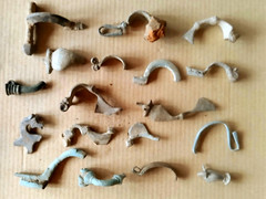 Lot of 10 Roman Bronze Fibulae Metal detecting finds