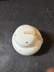 Vintage Ceramic Ginger Jar Pink Floral Design Pomander with Mom Sentiment