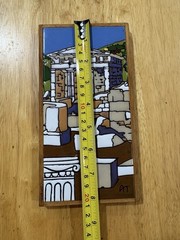 Mid Century Greece Parthenon Art Wall Décor Tile Terracotta by Angelo Tsakirakis