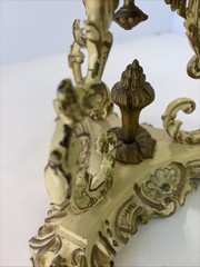 Unique Ornate French tazza with decorative embossed base Heavy