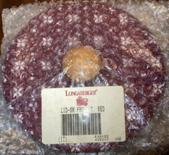 Longaberger Fabric Lid-Small Fruit Basket-Traditional Red-NEW!!!