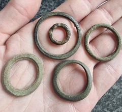 Celtic Ring Proto Money Ancient Currency Bronze Antique Metal Detecting Find (4)