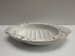 Shells And Stars Soap Dish Porcelain Oval Dish Portugal Vintage