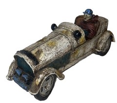 Vintage Classic Large Racing Sport Car 1920’ S Bugatti Sculpture with Driver 10”