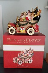 FITZ & FLOYD 2015 Santa Classic Car Musical Wind Up Holiday Decoration VIDEO